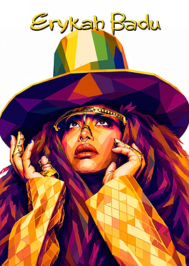 Erykah Badu Pop Art Portrait