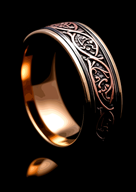 Ornate Celtic Knot Wedding Band