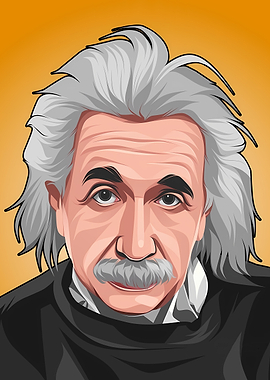 Albert Einstein Vector Portrait