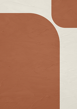 Minimalist Abstract Terracotta Arch
