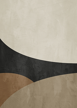 Minimalist Abstract Earth Tone Curves