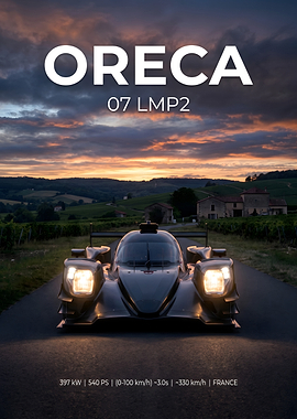 Oreca 07 LMP2 Racing Car Poster
