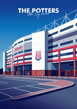 Stoke City Britannia Stadium Poster