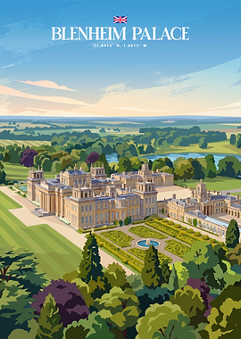 Blenheim Palace Travel Poster