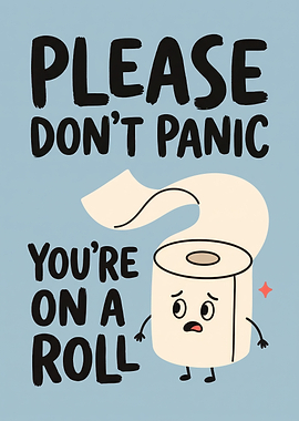 Funny Toilet Paper Pun Poster