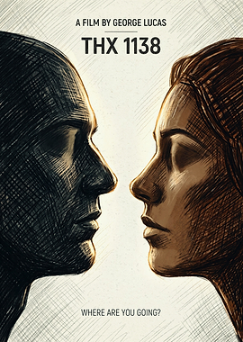 THX 1138 Movie Sci Fi Classic Minimalist Print