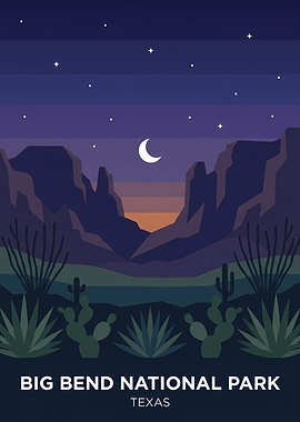 Big Bend National Park Travel Poster