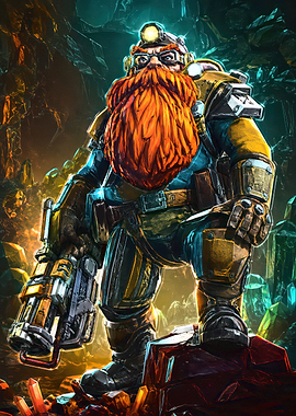 Deep Rock Galactic Dwarf Miner
