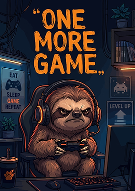One More Game Sloth Gamer