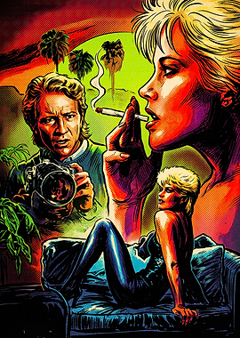 Retro Noir Pop Art Illustration