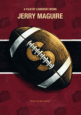 Jerry Maguire Movie Sports Drama Retro Art