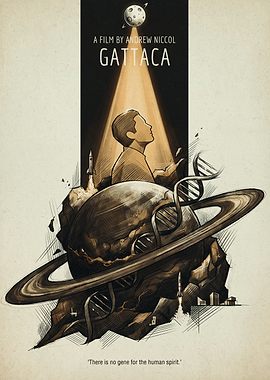 Gattaca Movie Sci Fi Classic Minimalist Poster