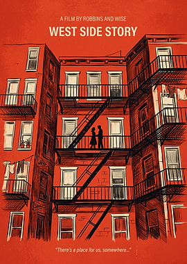 West Side Story Movie Musical Drama Retro Art