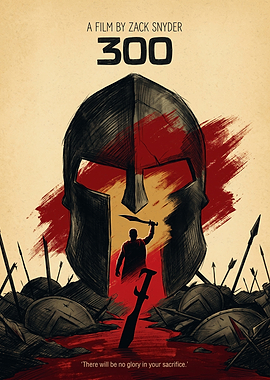 300 Movie Epic Action Retro Minimalist Art