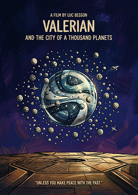 Valerian Movie Sci Fi Adventure Vintage Decor