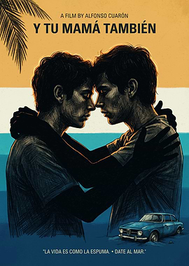 Y Tu Mama Tambien Movie Drama Retro Wall Art