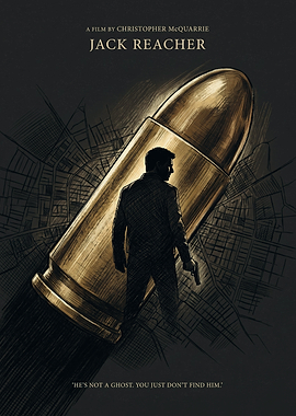 Jack Reacher Movie Action Thriller Vintage Art