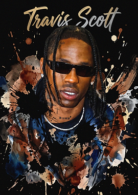 Travis Scott Portrait Poster