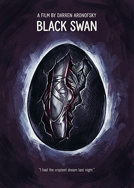 Black Swan Movie Psychological Drama Retro Art