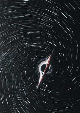 Black Hole with Swirling Star Trails
