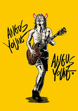 Angus Young AC/DC Illustration