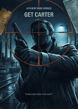 Get Carter Movie Crime Thriller Retro Poster