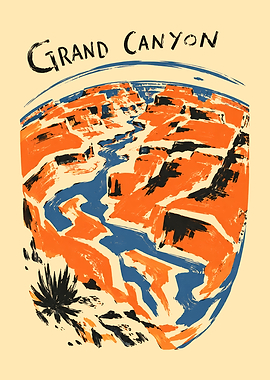 Vintage Grand Canyon Travel Poster