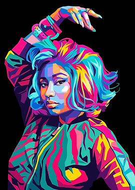 Nicki Minaj Pop Art Portrait