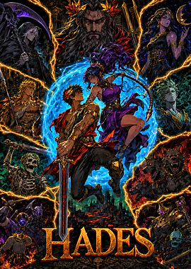 Hades Video Game Key Art Poster