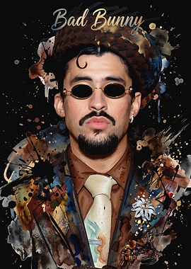 Bad Bunny Artistic Portrait