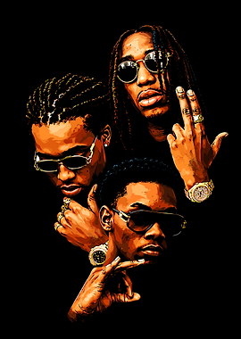 Migos Hip Hop Trio Portrait
