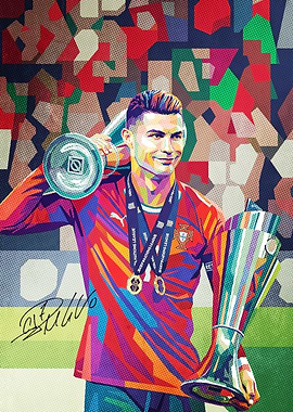 Cristiano Ronaldo Pop Art Portrait