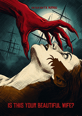 Nosferatu Movie Classic Horror Retro Poster