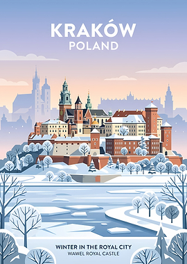 Wawel Royal Castle in Krakow Winter
