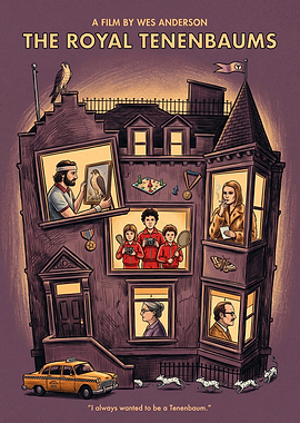 The Royal Tenenbaums Movie Comedy Classic Print