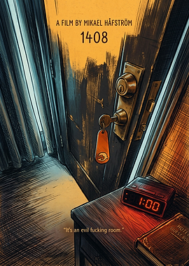 1408 Movie Psychological Horror Vintage Decor