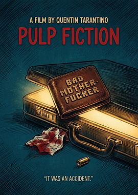 Pulp Fiction Movie Crime Thriller Retro Poster