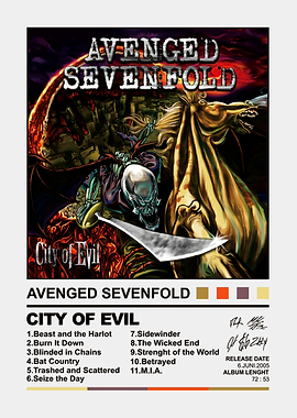 Avenged Sevenfold City of Evil Poster
