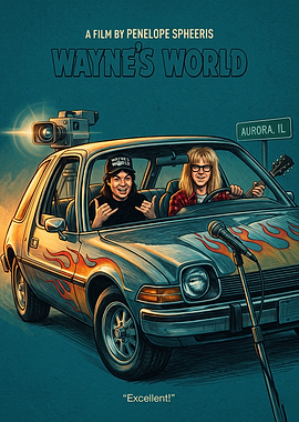 Waynes World Movie Comedy Cult Classic Art