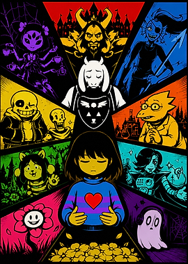 Undertale Character Ensemble Poster