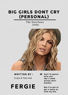 Fergie Big Girls Don't Cry Poster
