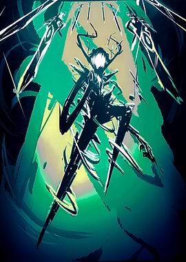 Dark Fantasy Shadow Warrior Illustration