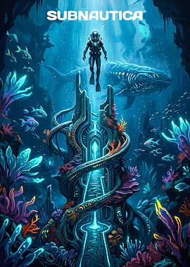 Subnautica Underwater Exploration Poster