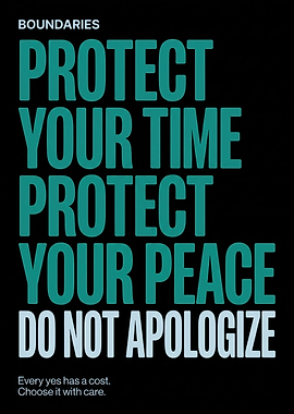Boundaries Inspirational Quote Poster