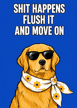 Cool Golden Retriever Inspirational Poster