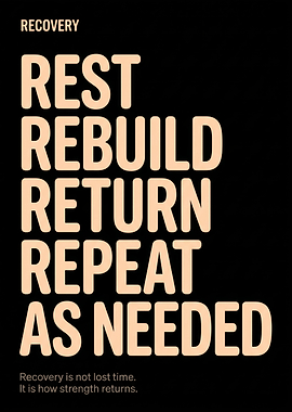 Recovery Inspirational Quote Poster
