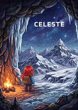 Celeste Mountain Campfire Scene