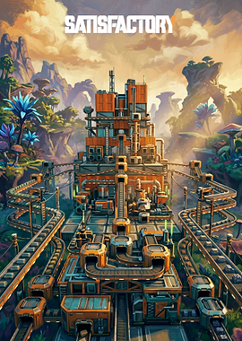 Satisfactory Game Industrial Factory Poster