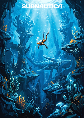 Subnautica Underwater Exploration Poster