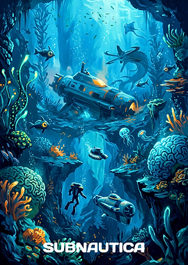 Subnautica Underwater Exploration Poster